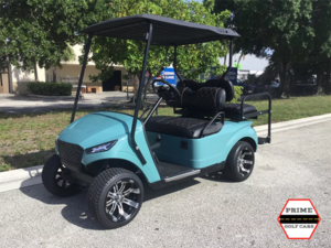 Blue EZGO 4 Passenger Lifted Golf Cart golf cart rental doral, doral golf cart rental
