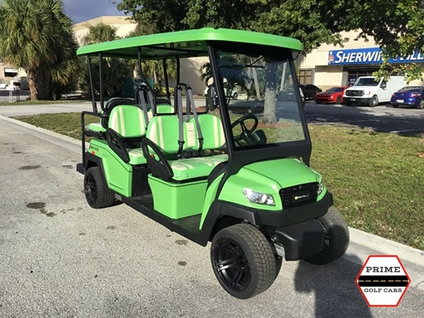 Lime Bintelli Beyond 6 Passenger Golf Cart affordable golf cart rental, golf cart rent doral