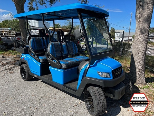 Ocean Blue Bintelli Beyond 6 Passenger Golf Cart affordable golf cart rental, golf cart rent doral