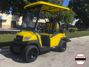 Yellow Bintelli Beyond 4 Passenger Golf Cart golf cart rental doral, doral golf cart rental